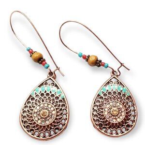 Bohemian Boho Teardrop Hanging Dangle Drop Earrings
